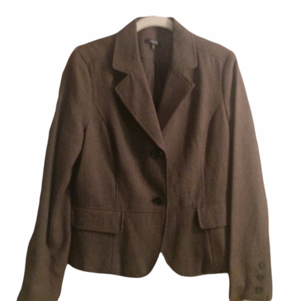 Rafaella Brown Tweed Jacket sz 12